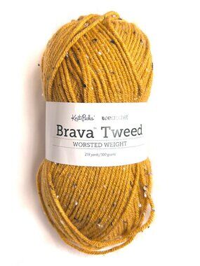 LOT of 14, Brava Tweed Yarn by Knit Picks, Color Goldenrod